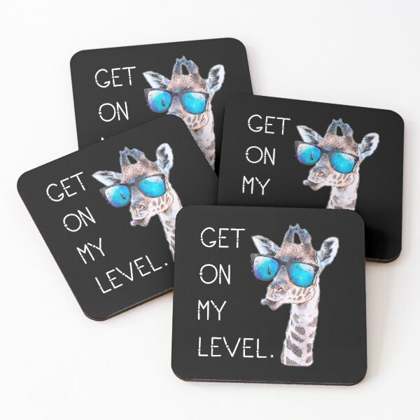 Item preview, Get On My Level Giraffe Glasses Giant Zoo Animal Saying designed and sold by SkylerKason.