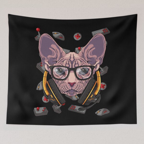 Item preview, Sphynx cat power with music life designed and sold by jackienorfolkal.