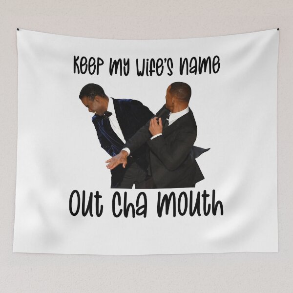 Item preview, Lover Gifts My Wife’S Name Out Of Your Mouth Funny Chris Will Rock Smith Tv Live Fight Slap designed and sold by KennyBins1980.