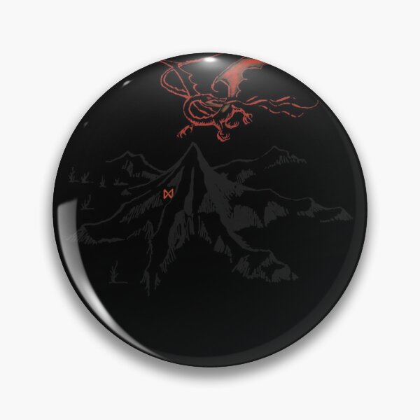 Item preview, Red Dragon Above A Single Solitary Peak - Fan Art Classic designed and sold by MeesvanEs.