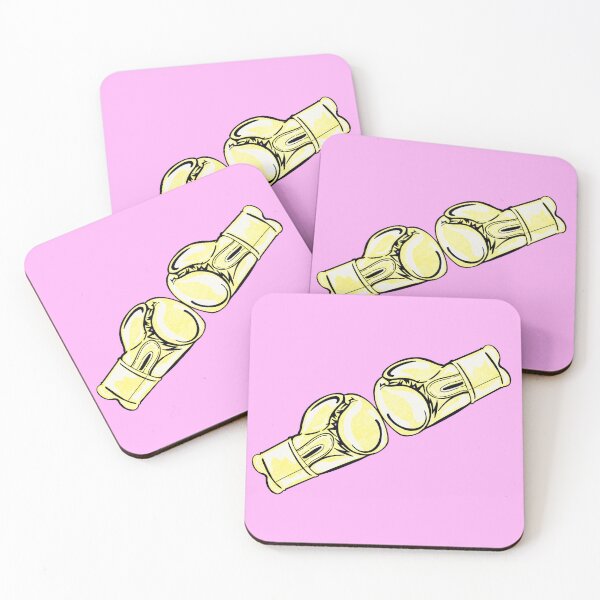 Item preview, Yellow Boxing Gloves With Pink Background  designed and sold by missmann.