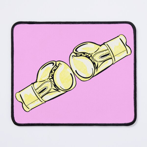Item preview, Yellow Boxing Gloves With Pink Background  designed and sold by missmann.