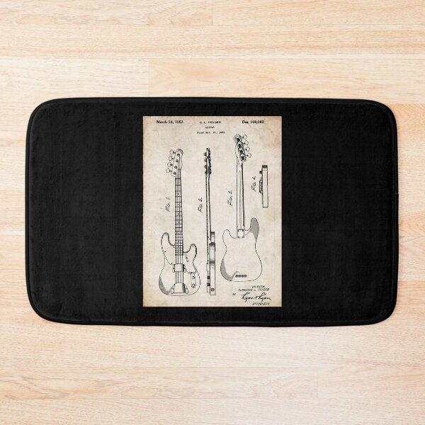 Item preview, Fender Precision Bass Guitar US Patent Art Poster designed and sold by linzhsantosf.