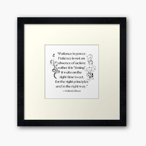 Item preview, Motivational quote on patience Fulton Sheen Patience is power Catholic Christian Inspiration designed and sold by bonumagit.