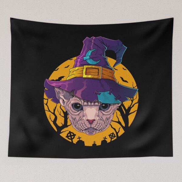 Item preview, Sphynx cat hats tricks or treats halloween designed and sold by jackienorfolkal.