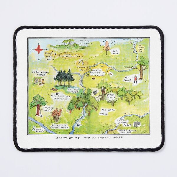 Item preview, Winnie-the-Pooh map designed and sold by ebrawne.