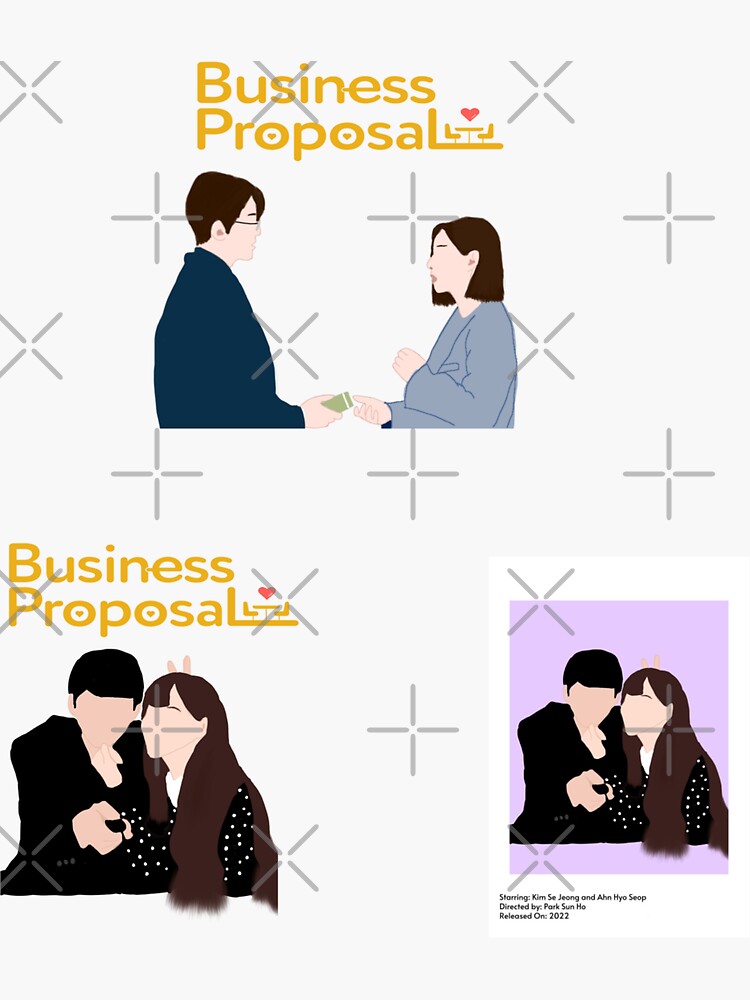 Fan Art For Business proposal Kdrama Sticker for Sale by