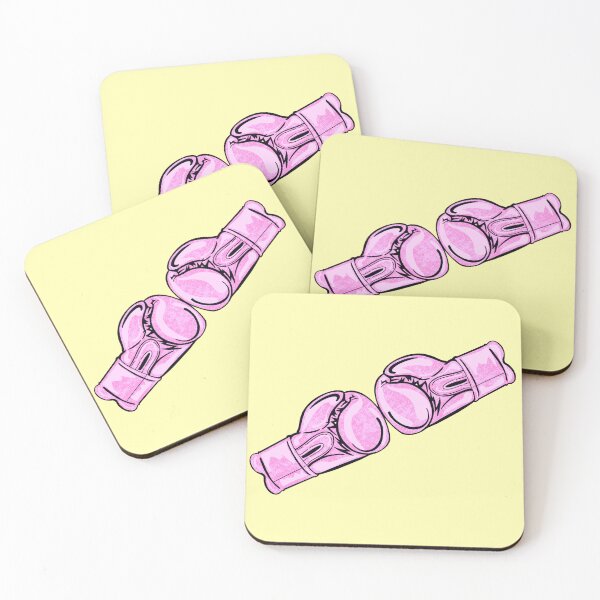 Item preview, Pink Boxing Gloves With Yellow Background  designed and sold by missmann.