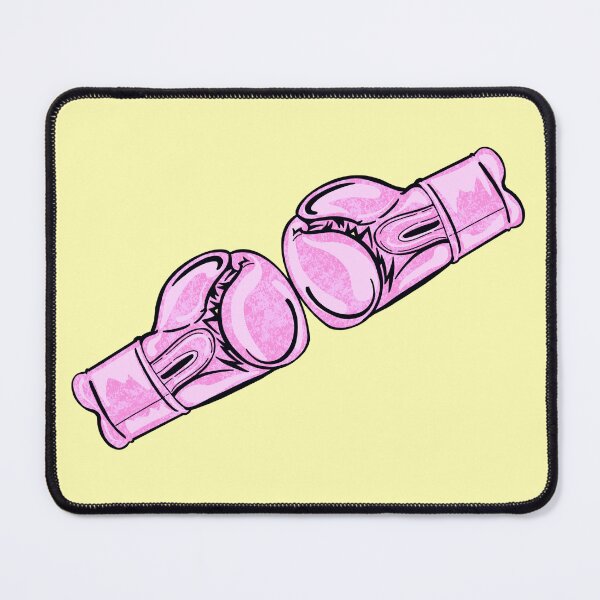 Item preview, Pink Boxing Gloves With Yellow Background  designed and sold by missmann.