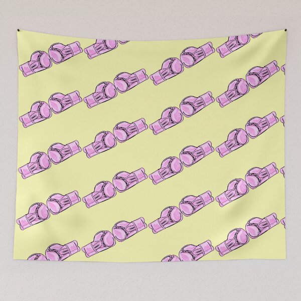 Item preview, Pink Boxing Gloves With Yellow Background  designed and sold by missmann.