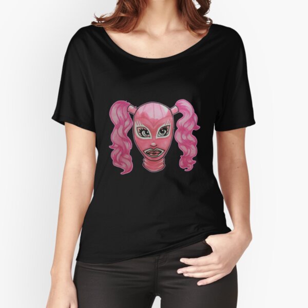 Pink Latex Pigtails Relaxed Fit T-Shirt