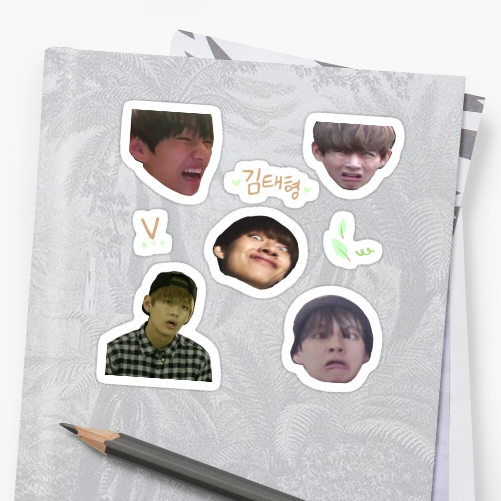 bts v sticker sheet sticker by teafeathers redbubble