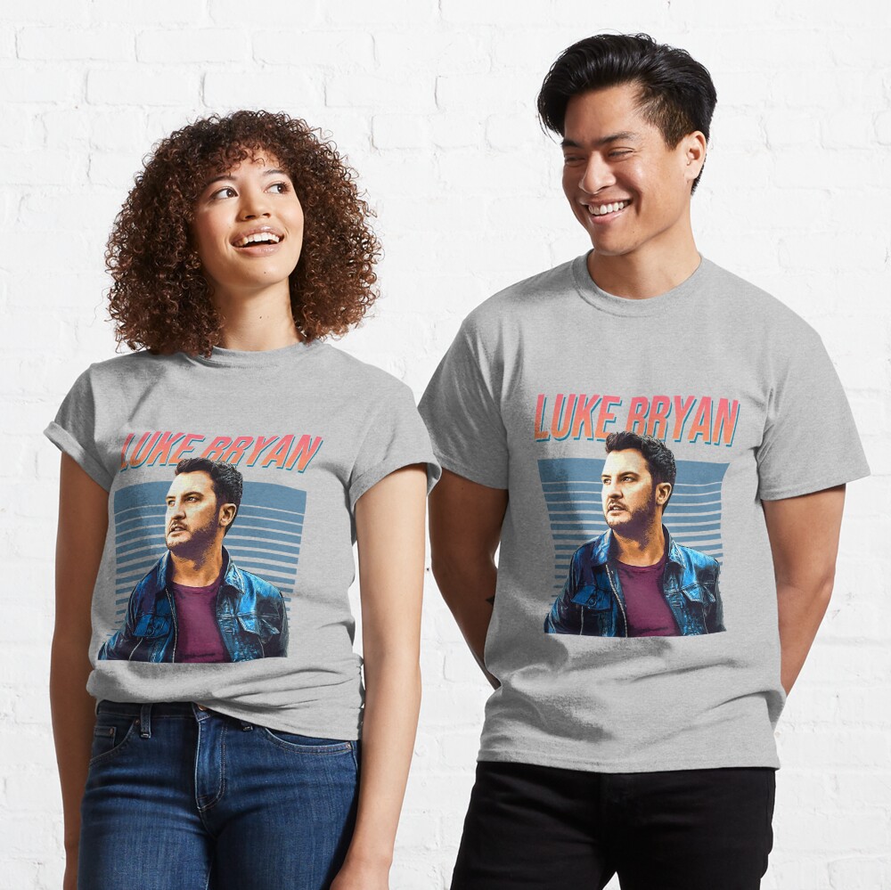 Discover Luke Bryan Faded 80s Vintage Aesthetic Design Classic T-Shirt