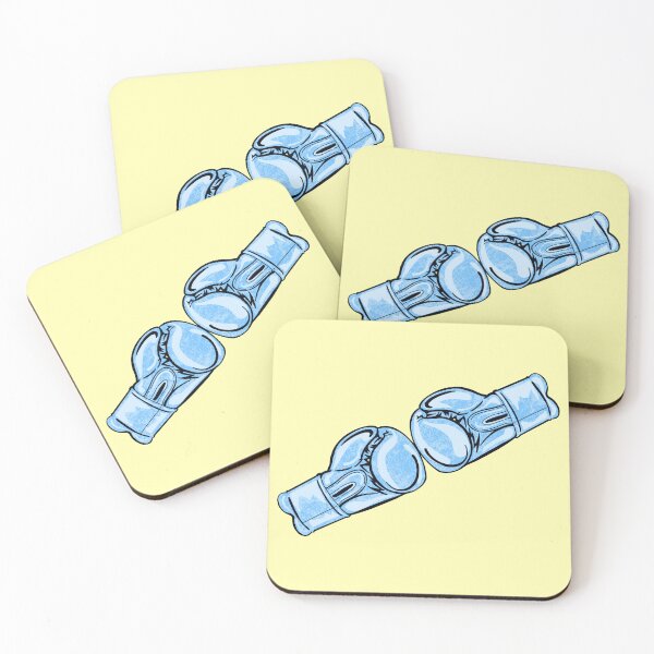 Item preview, Blue Boxing Gloves With Yellow Background  designed and sold by missmann.