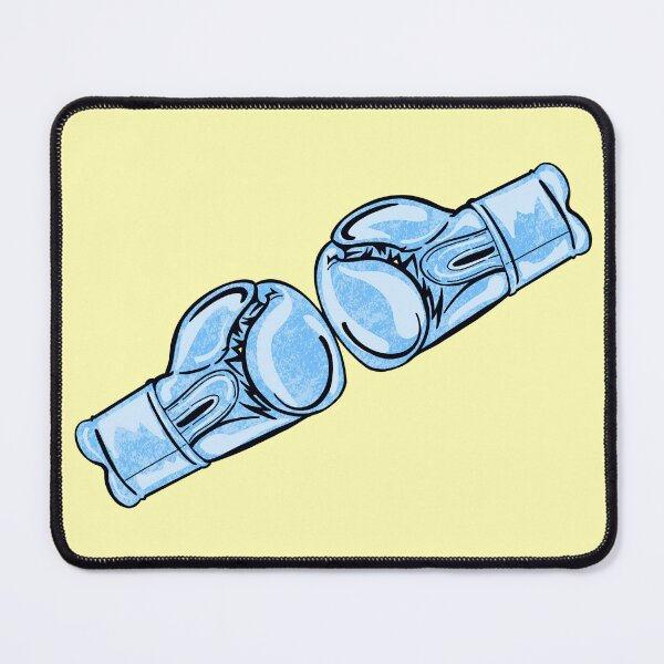 Item preview, Blue Boxing Gloves With Yellow Background  designed and sold by missmann.