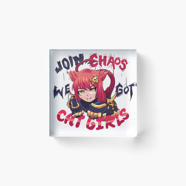 Registriert Chaos, wir haben Katzenmädchen! Acrylblock