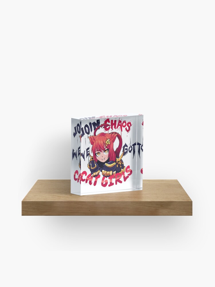 Join Chaos, we got Cat Girls! Acrylic Block for Sale by Skyao