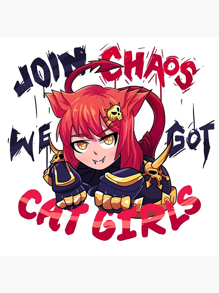 Join Chaos, we got Cat Girls! Acrylic Block for Sale by Skyao