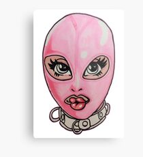 Pink Latex Hood Metal Print
