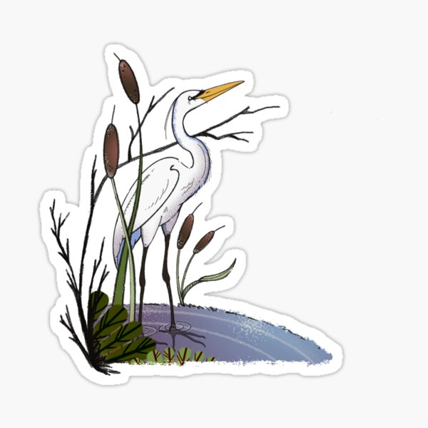 Egret Sticker