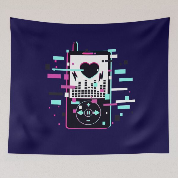 Item preview, malfunction glitch gradient music player designed and sold by Fine Art California.