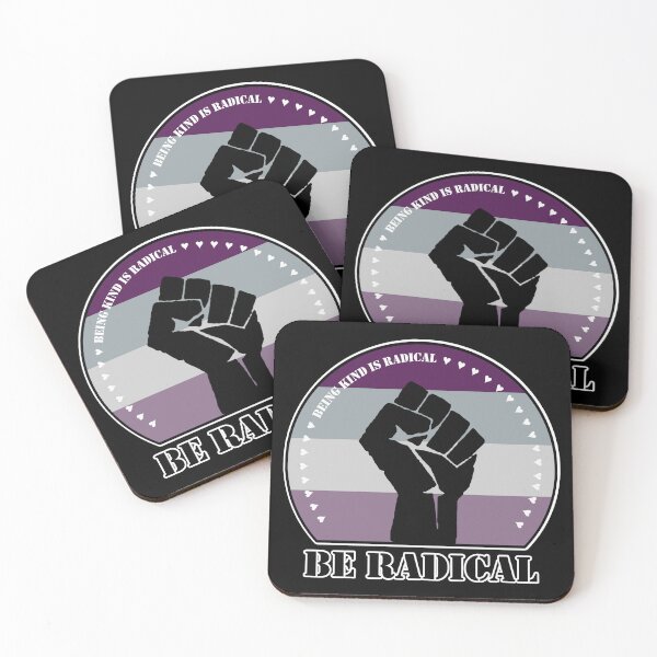 Item preview, Being Kind is Radical. Be Radical. (Asexual Pride Flag) designed and sold by MyThingNow.