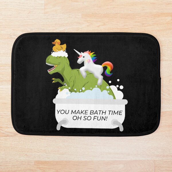 Item preview, You make bath time oh so fun - Bathtime rubber duckie, t-rex and rainbow unicorn designed and sold by DiscoDavey.