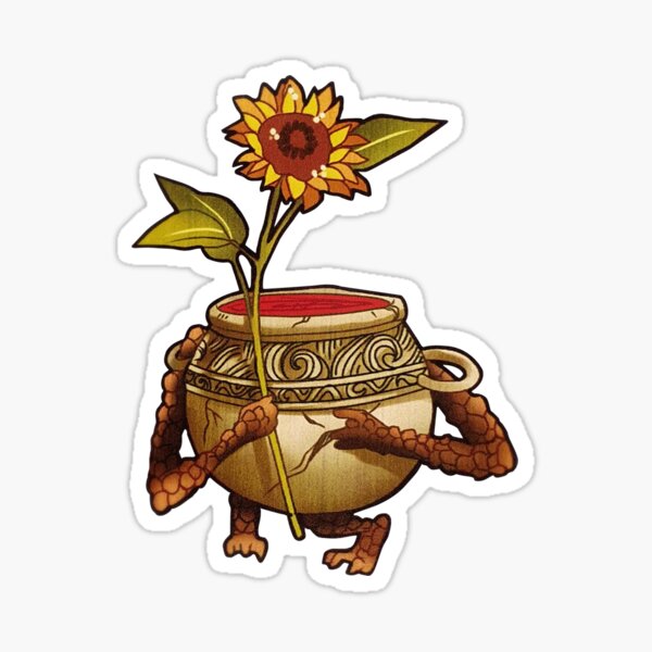 Elden Ring Pot Boy mit Sonnenblume Sticker