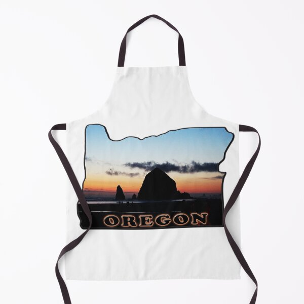 Item preview, Shape of The State of Oregon Filled with Color Photo of Haystack Rock designed and sold by SouthShorePics.