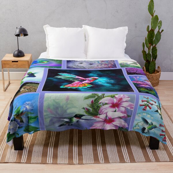 Item preview, Humming Bird Whisper Of Vitality Blanket designed and sold by JoycePruit.