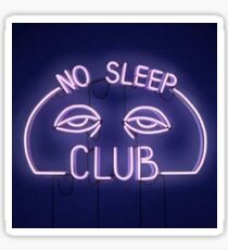 No Sleep Club Neon Sign Sticker