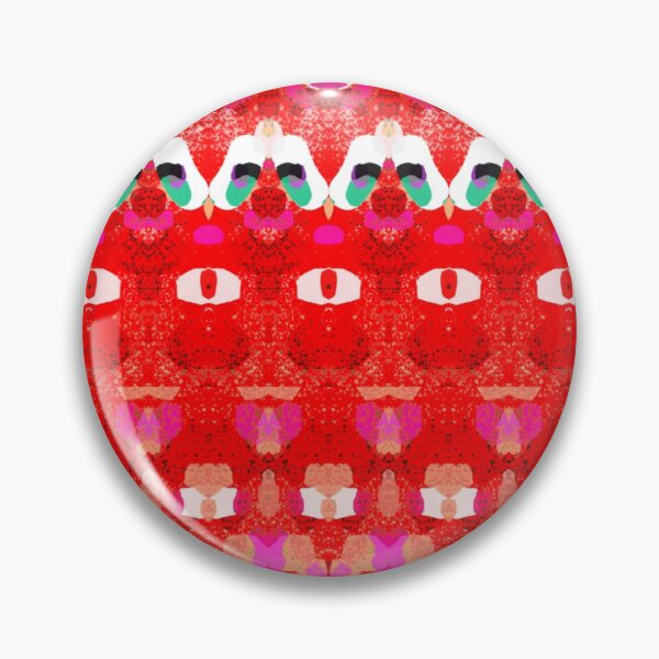 Item preview,  Red folk art inspired repeating pattern  designed and sold by BlackAlchemy2.
