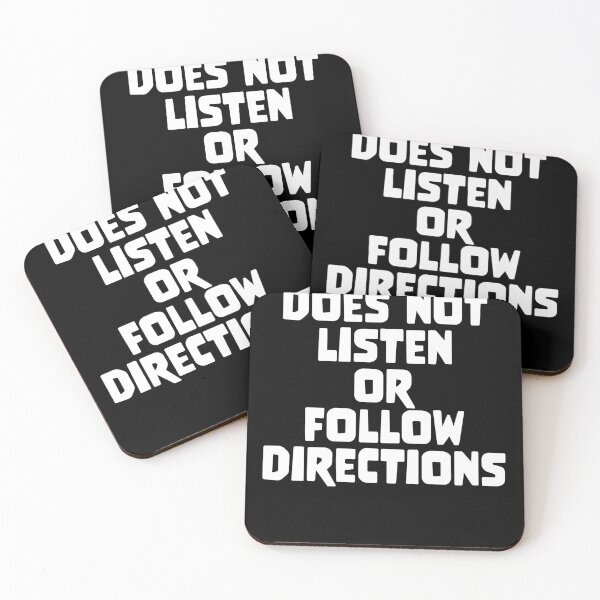 Item preview, Does Not Listen or Follow Directions designed and sold by RoguePixel.