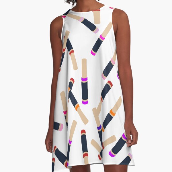 Lip Collage A-Line Dress