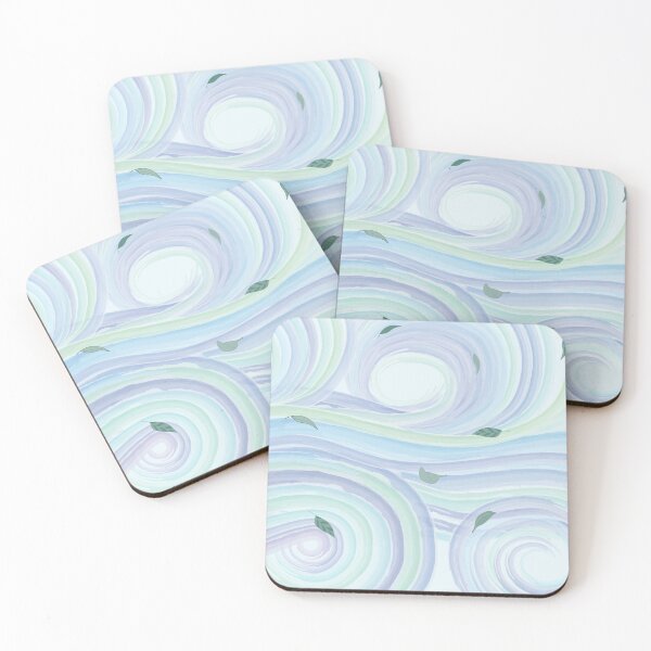 Item preview, Pastel Abstract Art of Air with Swirling Leaves designed and sold by CJAura by Claire Jane Johnson.