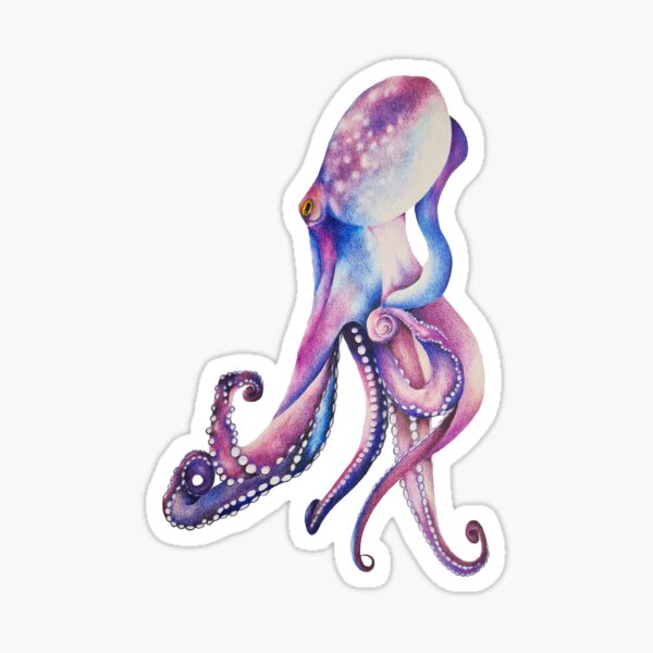 Octopus art Sticker