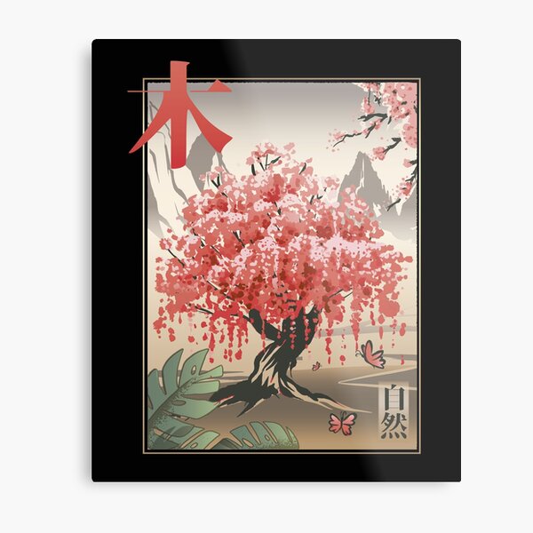 Japanese Beach Towel, Sakura Cherry Trees Mountain Fuji Under The Red