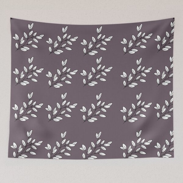 Item preview, White Leaves Pattern designed and sold by Saltarc.