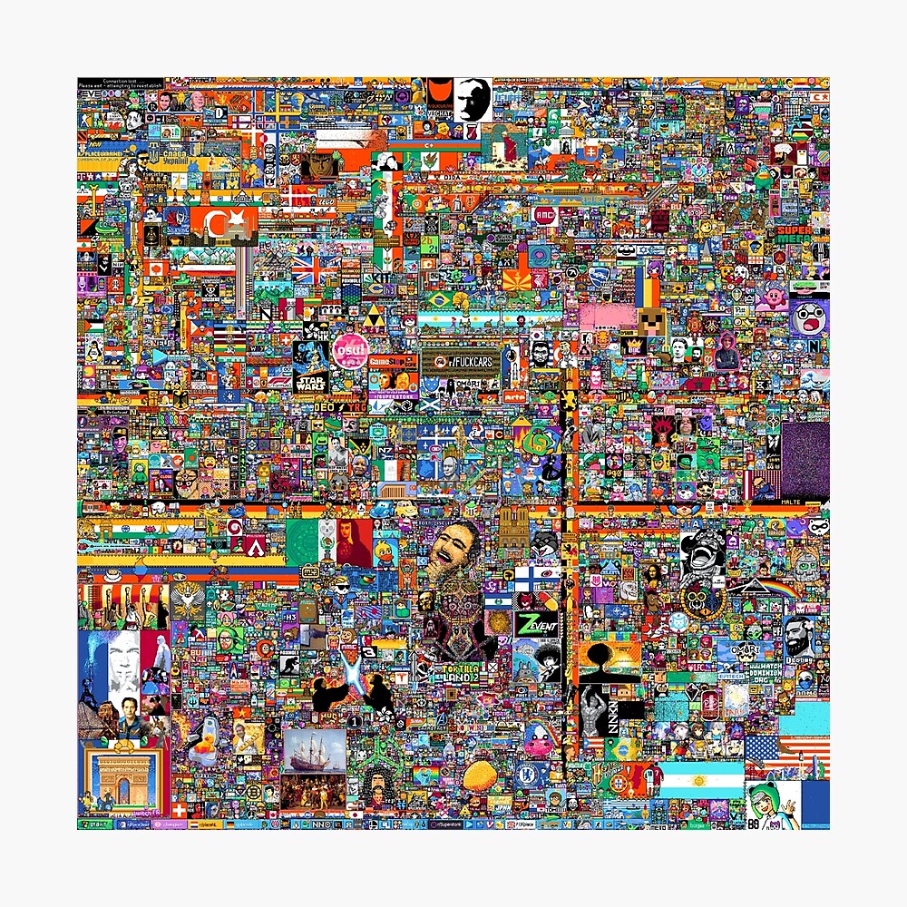 Reddit Place R Place Poster By Miles854 Redbubble