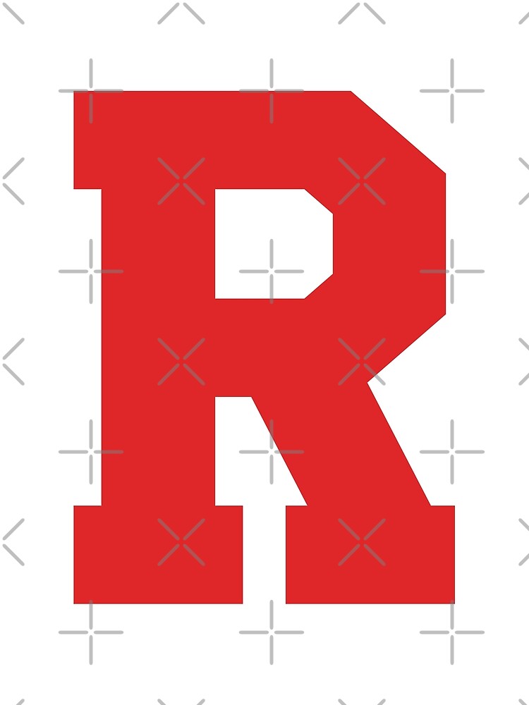 Thumbnail 3 von 3, Tuch, Alphabet, Rotes R, Sportbuchstabe R designt und verkauft von TheCultStuff.