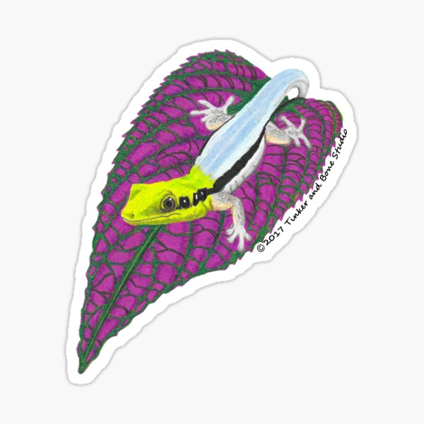Item preview, Lined Day Gecko designed and sold by TinkerandBone.