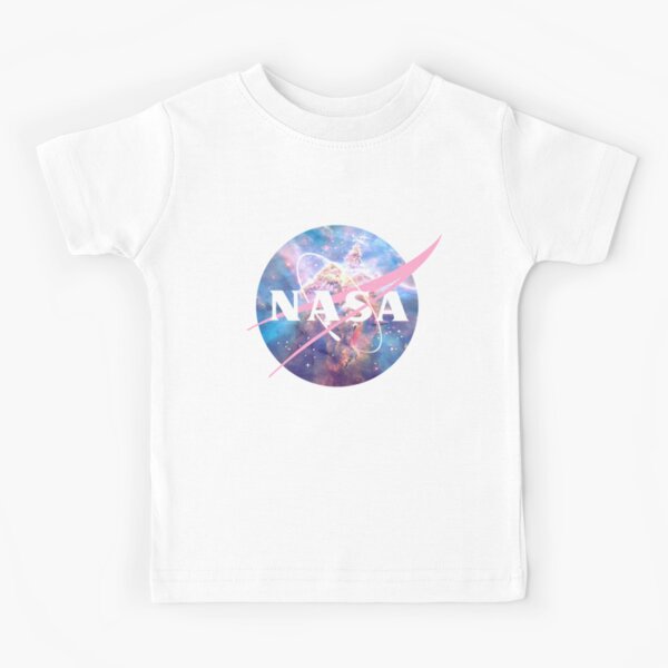 Pastel Nebula Nasa Logo Kids T-Shirt