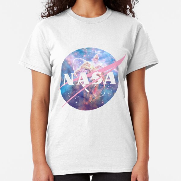 Pastel Nebula Nasa Logo Classic T-Shirt