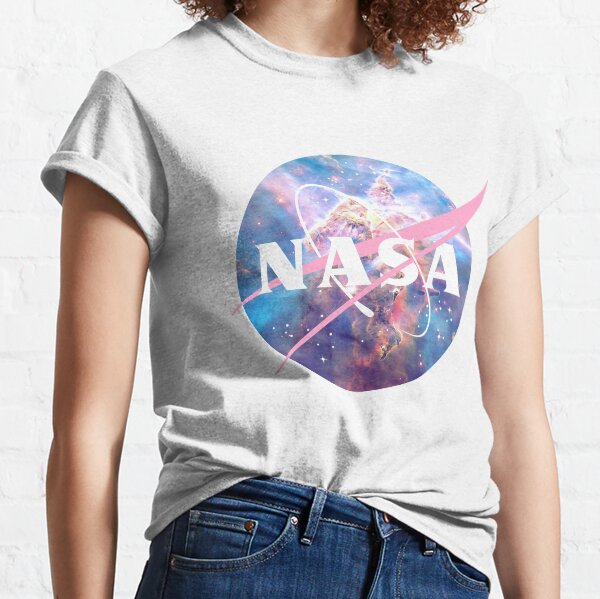 Pastel Nebula Nasa Logo Classic T-Shirt