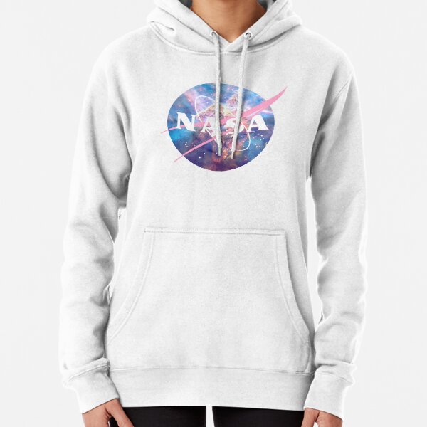 Pastel Nebula Nasa Logo Pullover Hoodie
