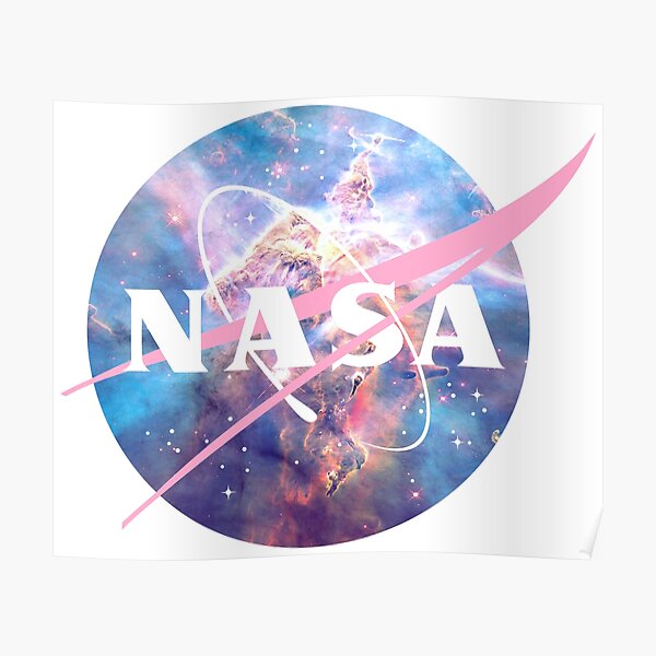 Pastel Nebula Nasa Logo Poster