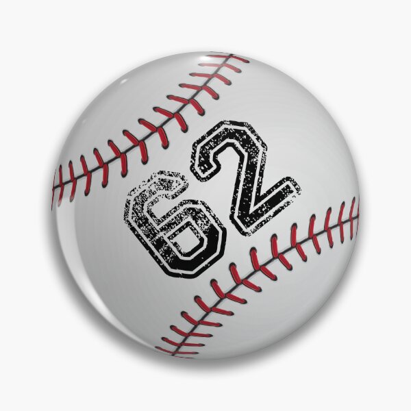Item preview, Baseball ball number 62, sixty two designed and sold by TheCultStuff.