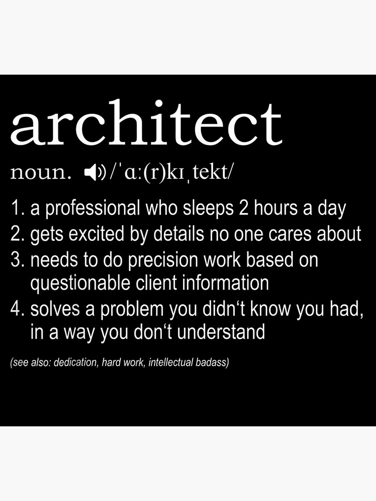 "Architect Definition" Poster for Sale by laurateam Redbubble