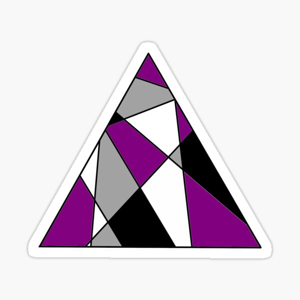 Asexual Flag Triangle Sticker For Sale By Whisperingwisps Redbubble 