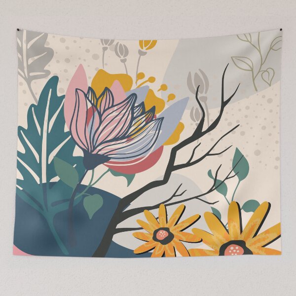Item preview, Abstract Colourful Flowers 20 designed and sold by simplydesignart.